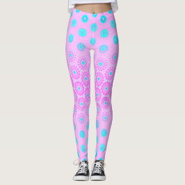 Blume Lilac, Sky Blue und Pink Leggings