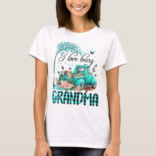 Blume LKW I Liebe Oma Butterfly Art Mo T-Shirt