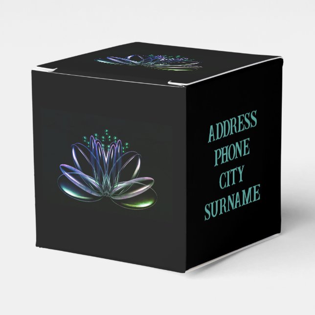 Blume Lotus, Hintergrund, Personalisiert Geschenkschachtel (Vorderseite)