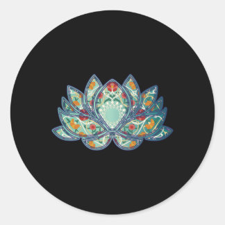 Blume Lotus Runder Aufkleber