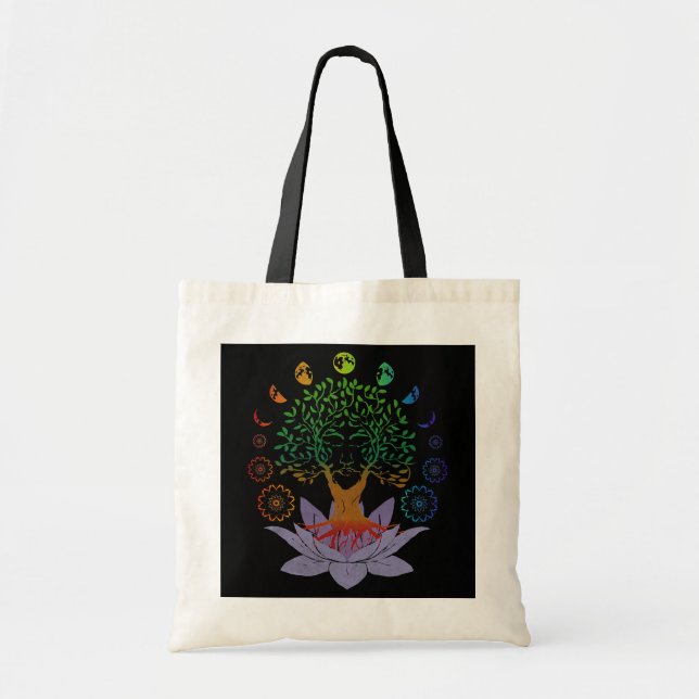 Blume Lotus Tragetasche (Vorne)