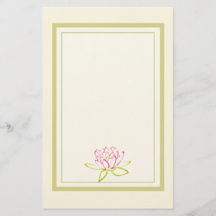 Blume Lotus/Wasserlilie Illustration Briefpapier