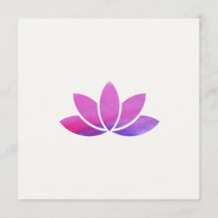 Blume Lotus Watercolor Einladung