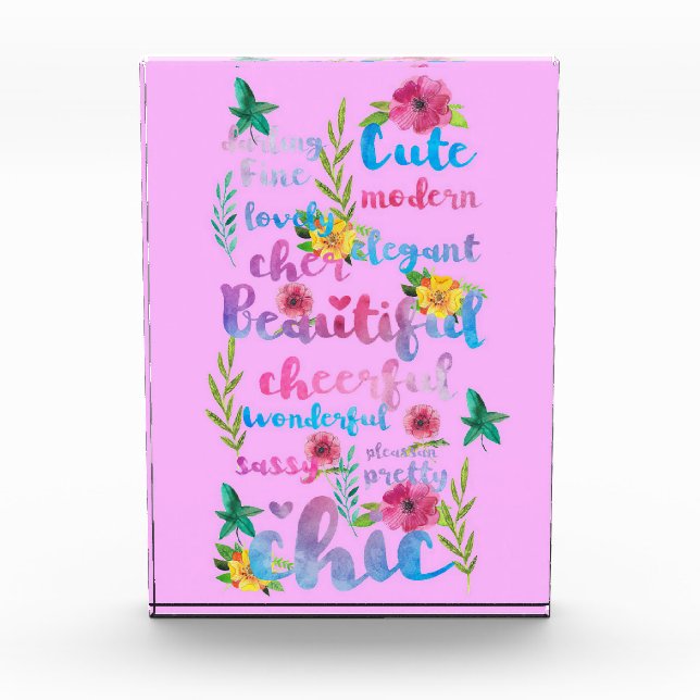 Blume Lover | Blume Niedlich Moderne Beautiful Fotoblock (Vorderseite)