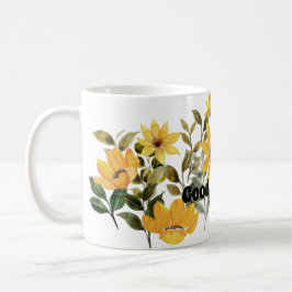 Blume Lover Coffee Drinker, Gelber Daisy Kaffeetasse