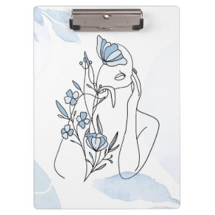 Blume Lover   Minimalistisches Portrait von Wom Klemmbrett