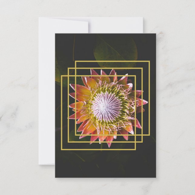 Blume Lover | Square Blume RSVP Karte (Vorderseite)
