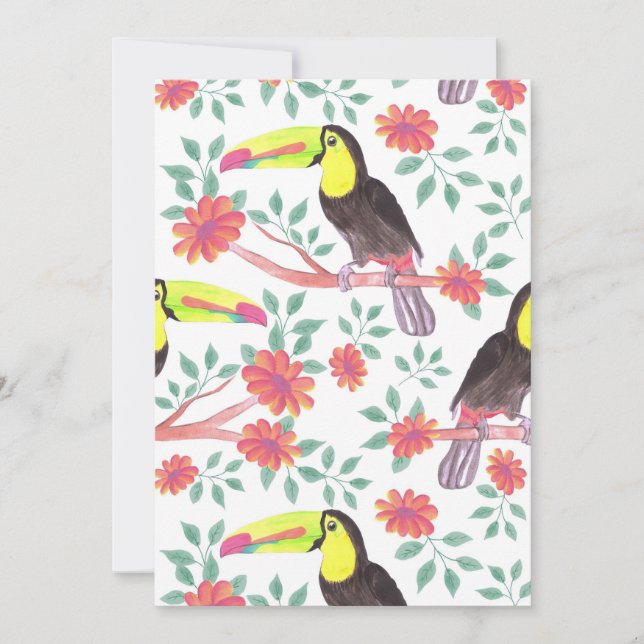 Blume Lover | Vogel und Blume Save The Date (Vorderseite)