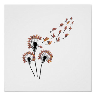 Blume Löwenzahn Biber Zeug für Biberliebhaber _ Poster