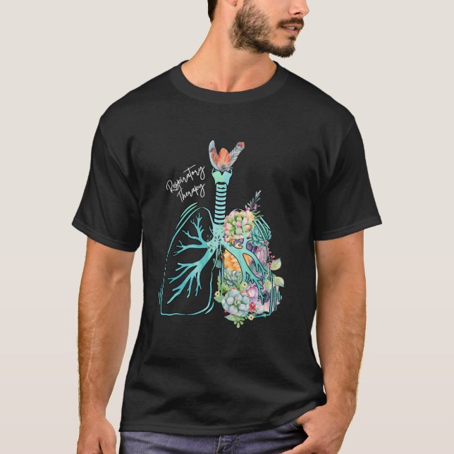 Blume Lung Respiratorischer Therapeut itte T-Shirt (Vorderseite)