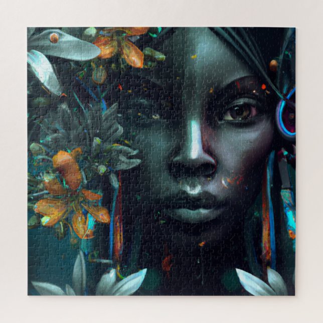 Blume Mädchen 2 Puzzle (Vertikal)