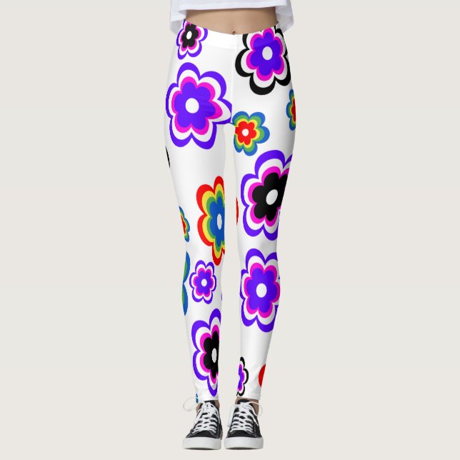 Blume Mädchen hinken Leggings (Vorderseite)