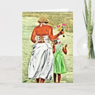 Blume Mädchen und Braut, Hochzeit Glückwunsch Karte