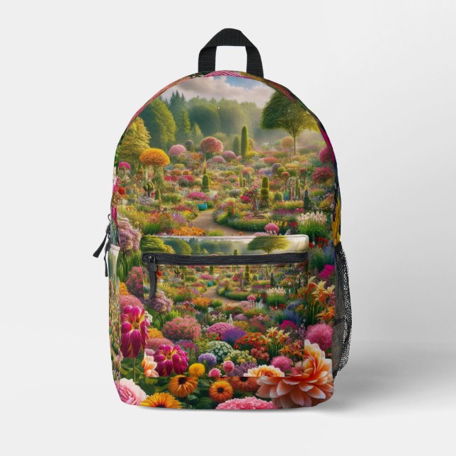 Blume Magic - ein Farbparadies Bedruckter Rucksack (Vorderseite)