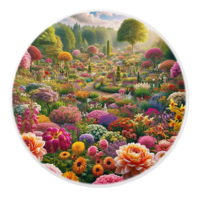 Blume Magic - ein Farbparadies Keramikknauf (Vorderseite)