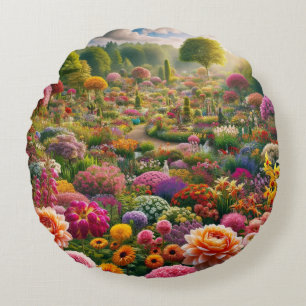 Blume Magic - ein Farbparadies Rundes Kissen