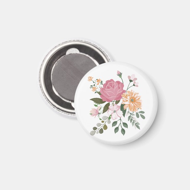 Blume Magnet (Vorderseite/Rückseite)