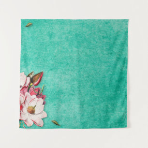 Blume Magnolienpapier Vintag alt Wandteppich