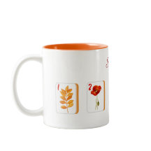 Blume Mahjong Tiles personalisierte Mug