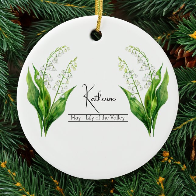 Blume Mai Lily of the Valley Keramik Ornament (Von Creator hochgeladen)