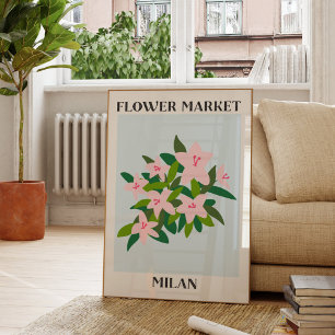 Blume Mailand Rosa Lily Blume Poster