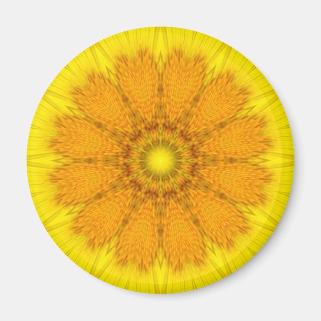Blume Mandala 04 Magnet (Vorne)