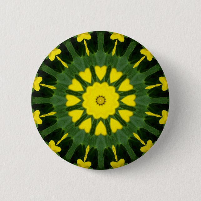 Blume Mandala 05 - Individuell Button (Vorderseite)