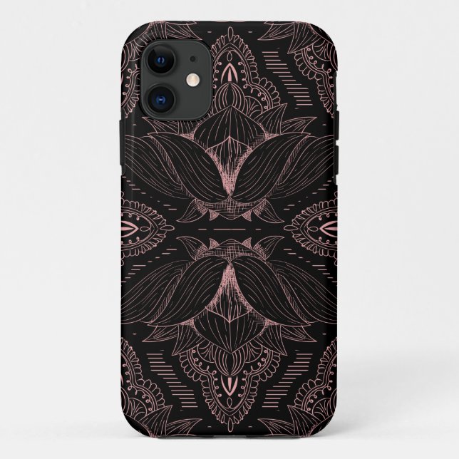 Blume Mandala 2 Case-Mate iPhone Hülle (Rückseite)