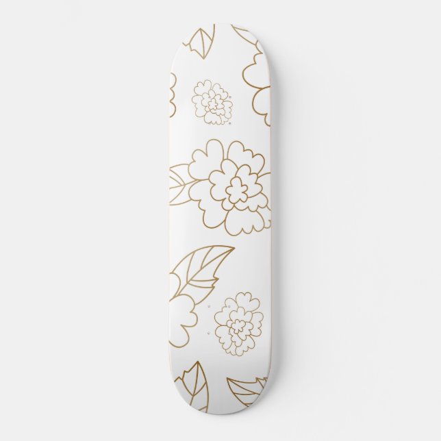 Blume Mandala 2 Skateboard (Vorderseite)