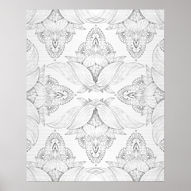 Blume Mandala 3 Poster (Vorne)