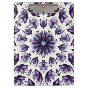 Blume Mandala Abstrakt Kaleidoskopisches Muster Klemmbrett