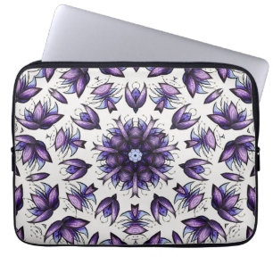 Blume Mandala Abstrakt Kaleidoskopisches Muster Laptopschutzhülle