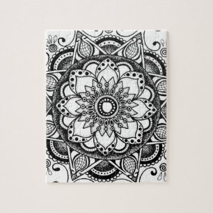 Blume Mandala Art Jigsaw Puzzle