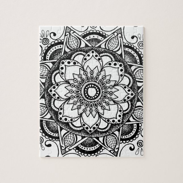 Blume Mandala Art Jigsaw Puzzle (Vertikal)