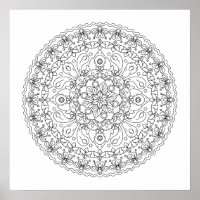 Blume Mandala Coloring für Erwachsene