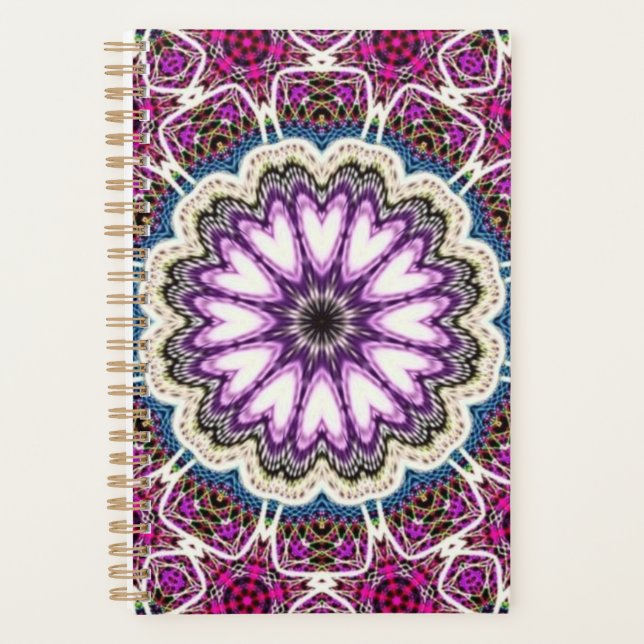 Blume Mandala Design Planer (Vorderseite)