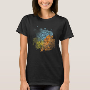 Blume Mandala Floral Muster Weiß T-Shirt