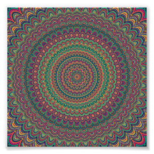 Blume Mandala Fotodruck