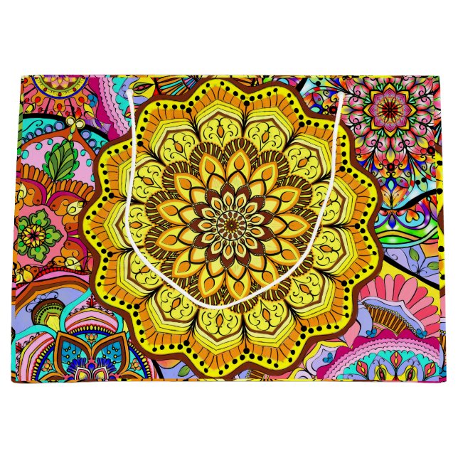 Blume mandala große geschenktüte (Vorderseite)
