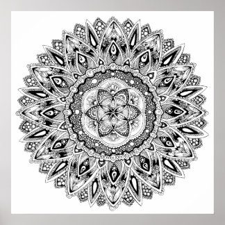 Blume mandala heilige Geometrie Samen des Lebens Poster