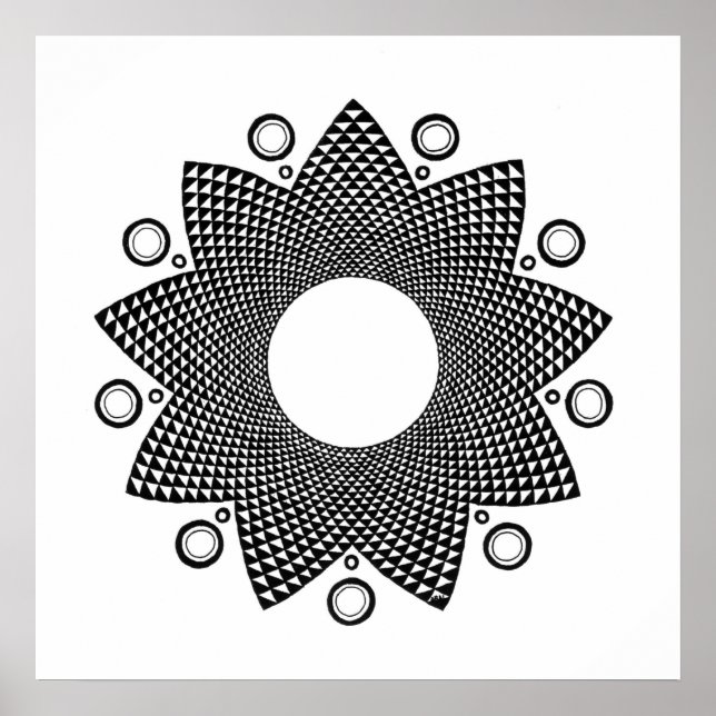 Blume Mandala III Poster (Vorne)