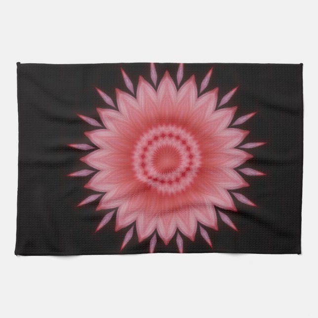 Blume Mandala in Rosa Handtuch (Horizontal)