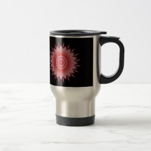 Blume Mandala in Rosa Reisebecher