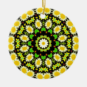 Blume Mandala Keramik Ornament
