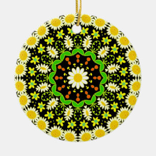 Blume Mandala Keramikornament