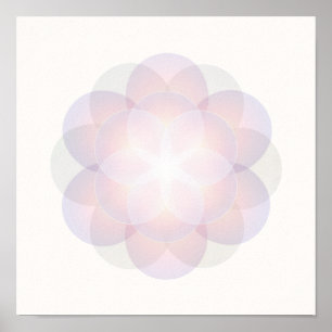 Blume Mandala Kunst Meditation Poster