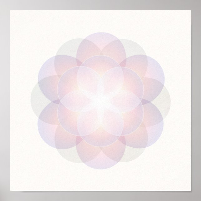 Blume Mandala Kunst Meditation Poster (Vorne)
