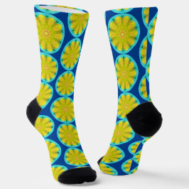 Blume Mandala Kunst und Spaß Socken
