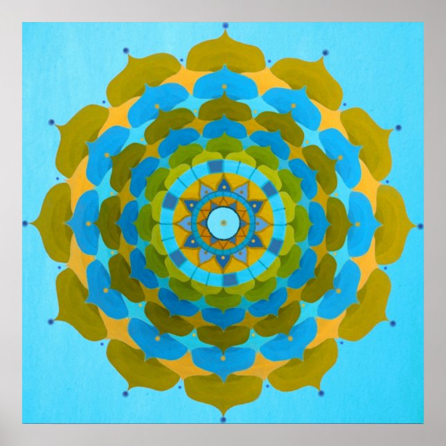 Blume Mandala Poster (Vorne)