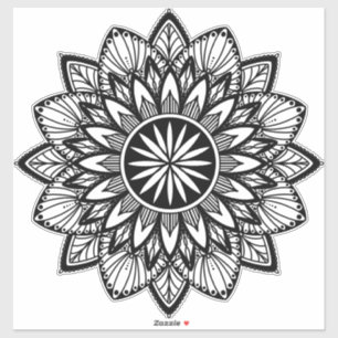 Blume Mandala Sticker   Mandala Sunflower